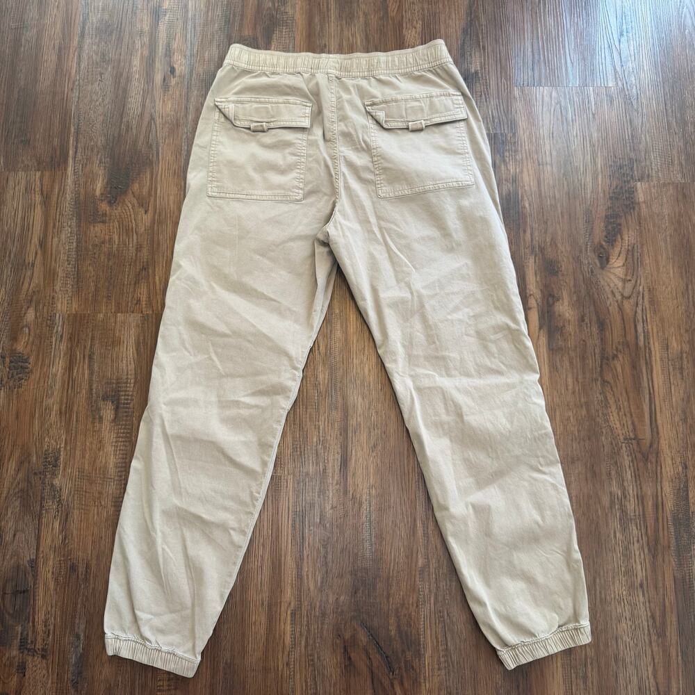 Abercrombie & Fitch Loose size SMALL khaki drawstring pants jogger pockets - Picture 2 of 12